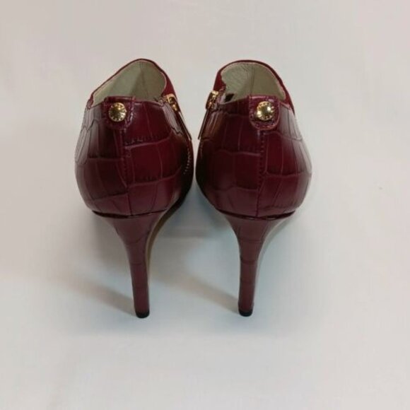 Michael Kors Merlot Sammy Bootie Size 7M Suede Leather High Heel Side Zip NEW - Picture 4 of 15